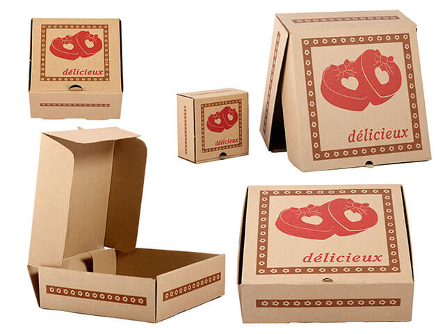 Le carton pour pizza et la boite à gateaux